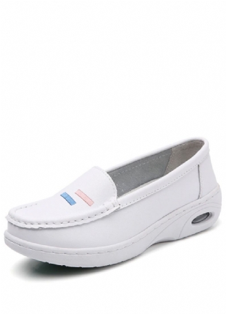 Angelica Dames Witte Nurse Loafer Schoenen