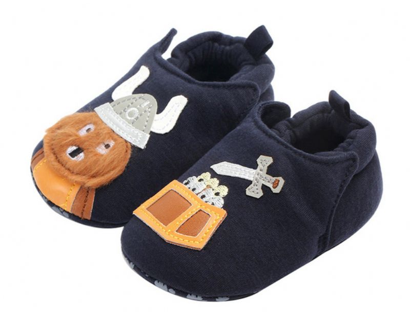 Angello Baby Jongens Pantoffels Katoenen Schoenen - Grijs