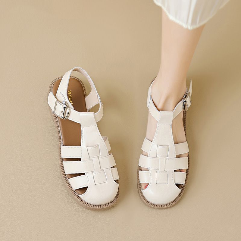 Angi Dames Zomer Gladiator Sandalen - Beige