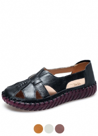 Anisa Dames Ademende Zomer Loafer Zwarte Schoenen