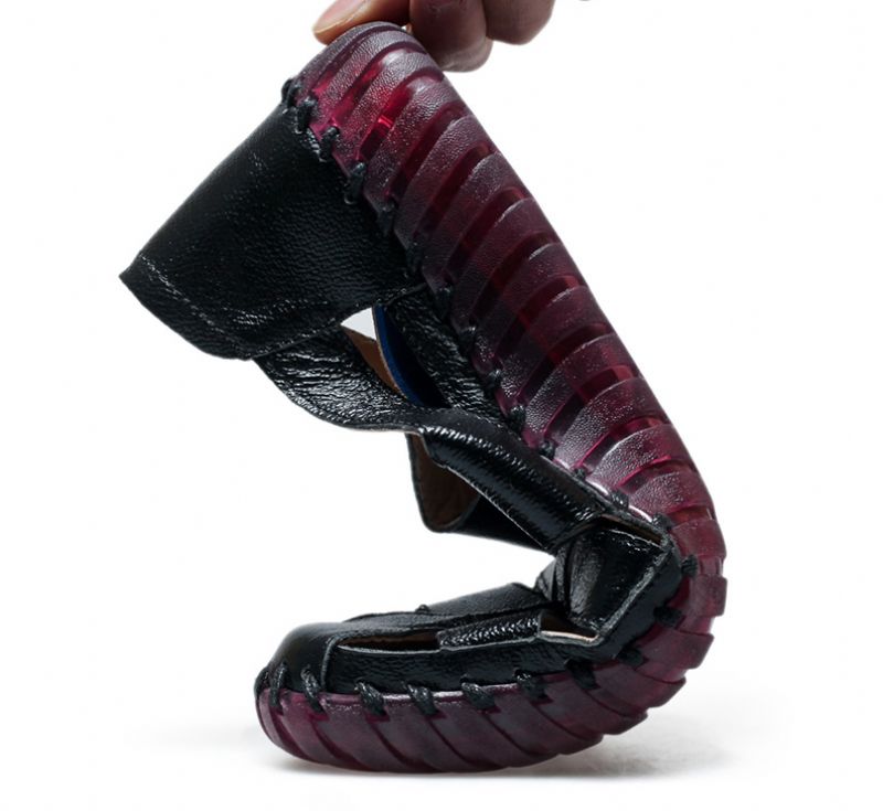 Anisa Dames Ademende Zomer Loafer Zwarte Schoenen - Zwart