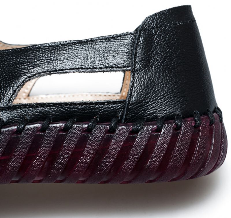 Anisa Dames Ademende Zomer Loafer Zwarte Schoenen - Zwart