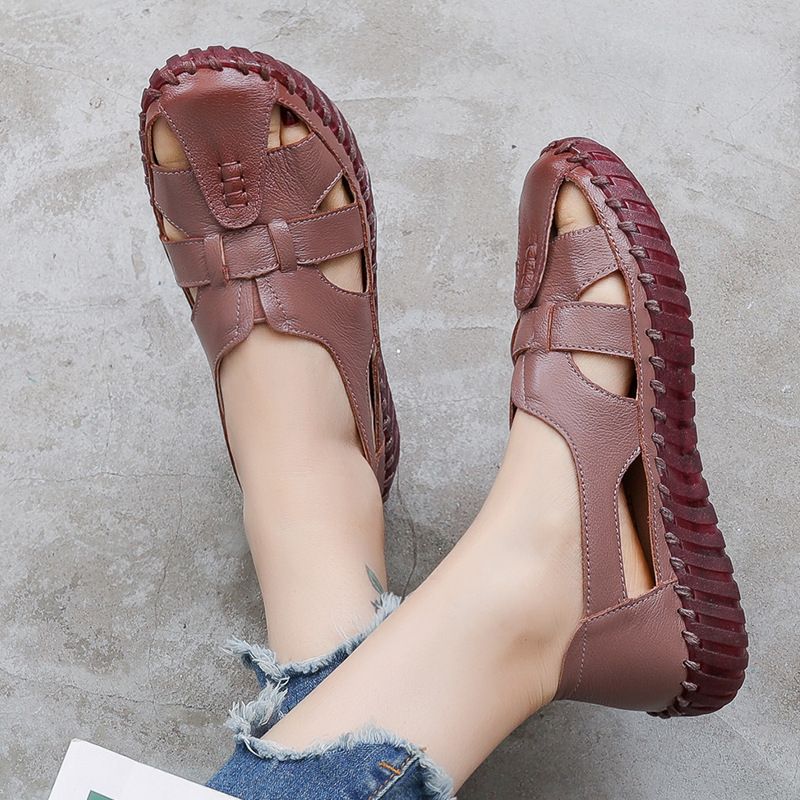 Anisa Dames Ademende Zomer Loafer Zwarte Schoenen - Zwart