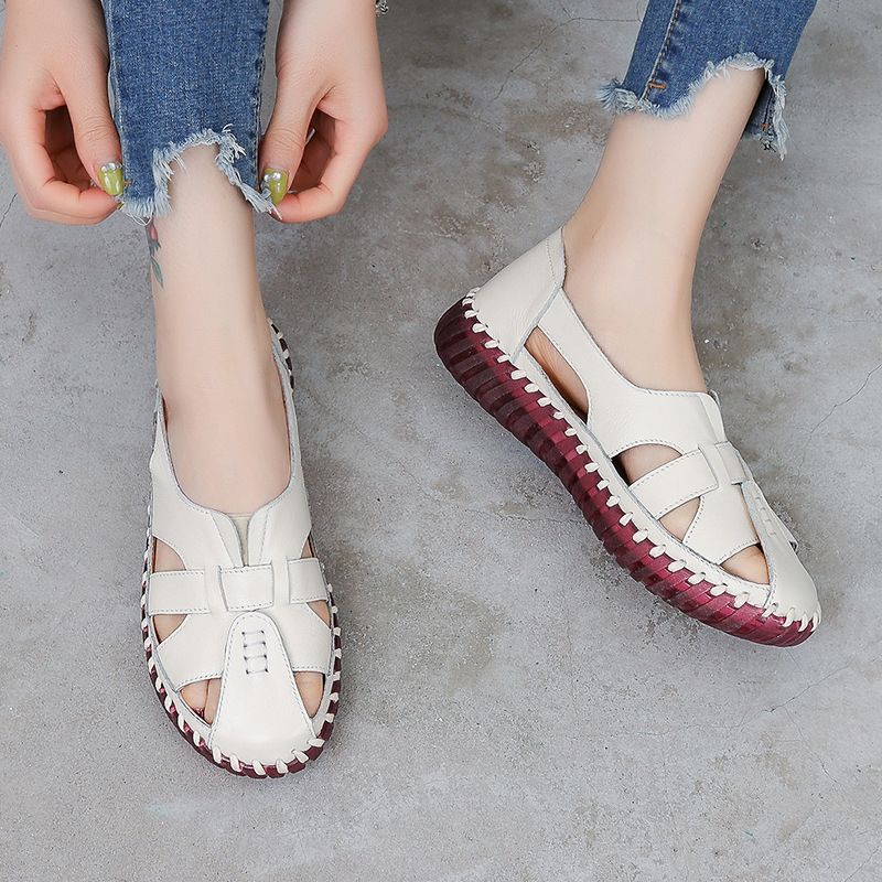 Anisa Dames Ademende Zomer Loafer Zwarte Schoenen - Zwart