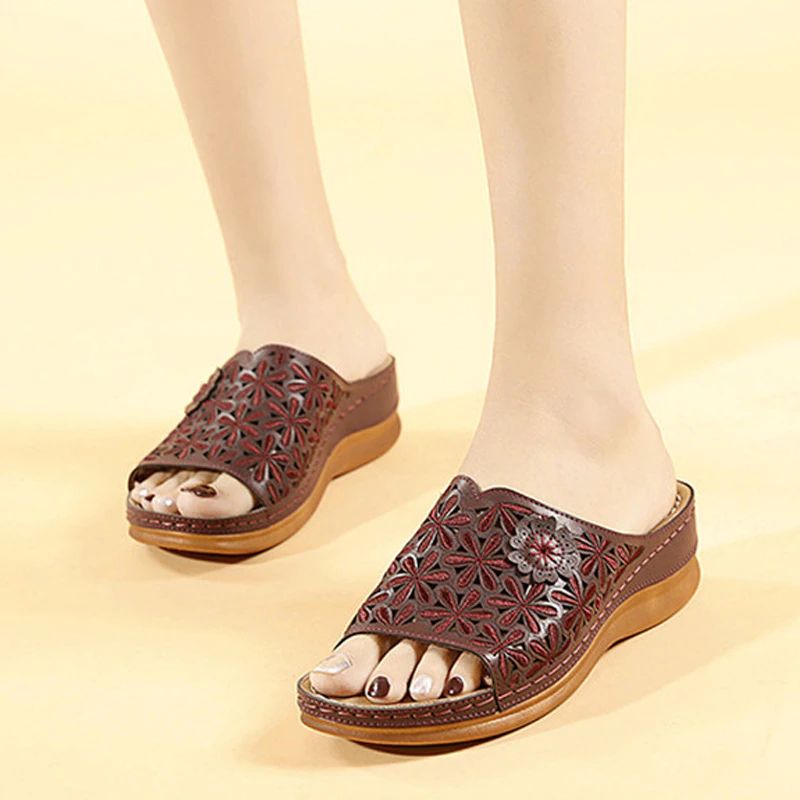 Anita Dames Comfortabele Antislip Sandaal - Rood