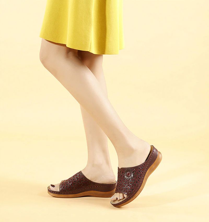 Anita Dames Comfortabele Antislip Sandaal - Rood