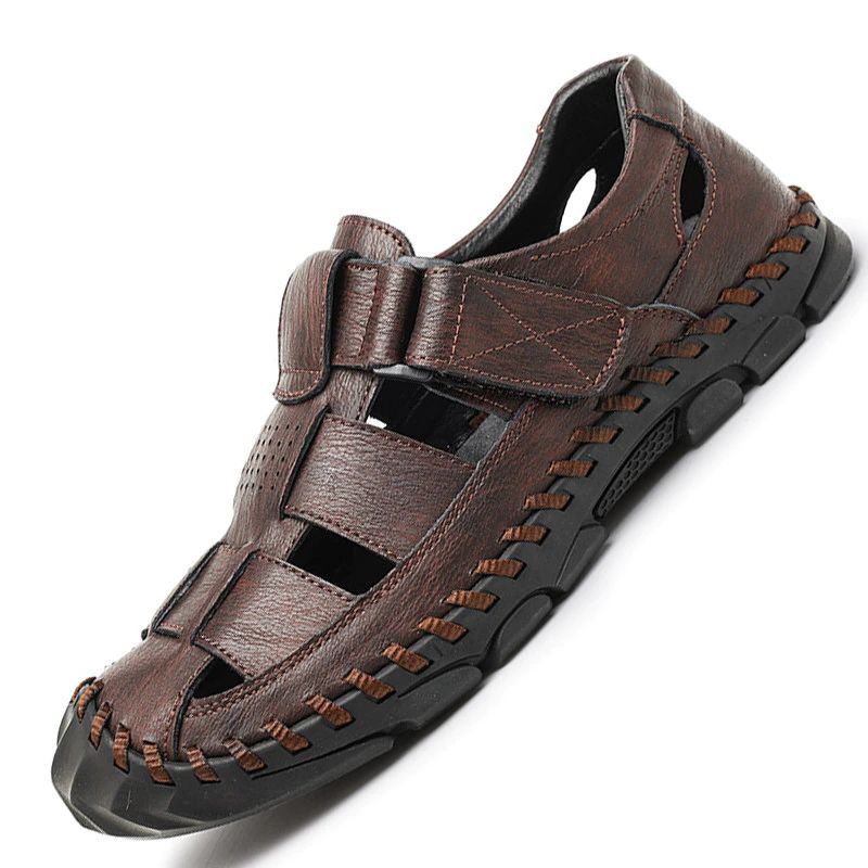 Anselmo Heren Casual Sandalen - Koffie