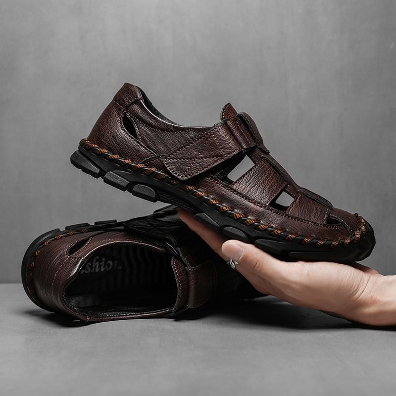 Anselmo Heren Casual Sandalen - Koffie
