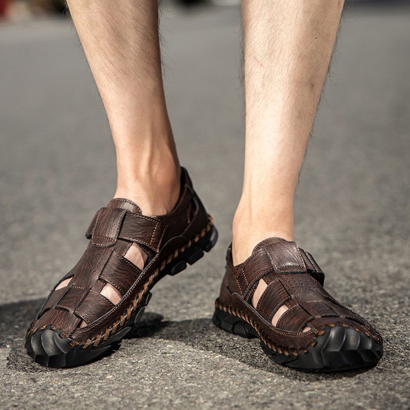 Anselmo Heren Casual Sandalen - Koffie