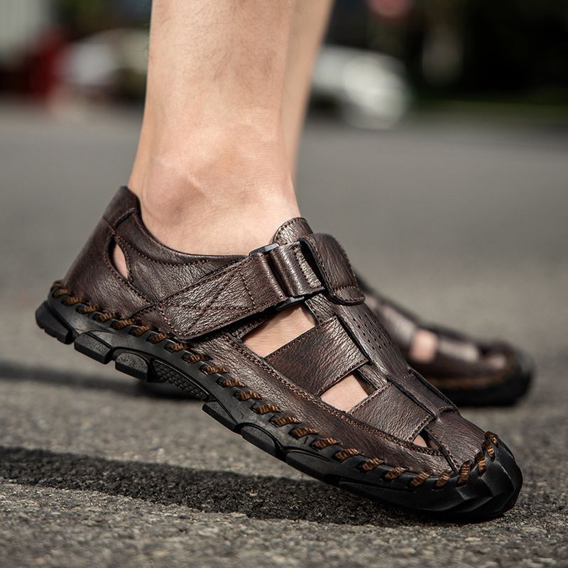 Anselmo Heren Casual Sandalen - Koffie