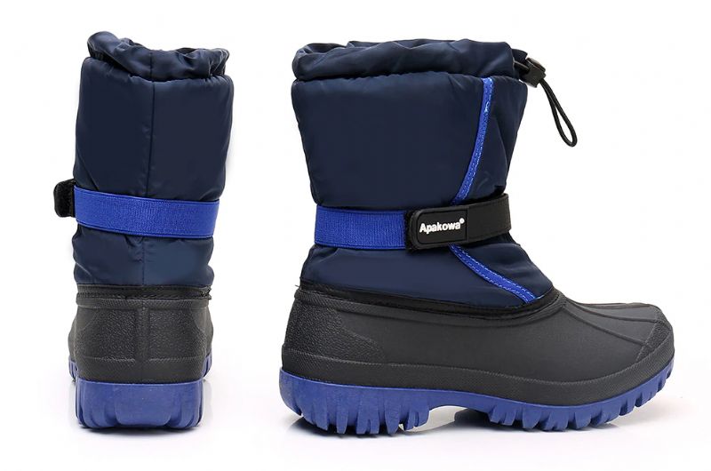 Antunez Unisex Kids Winterlaarzen - Marineblauw Bont