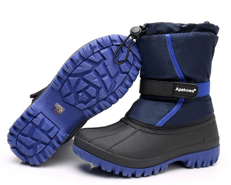 Antunez Unisex Kids Winterlaarzen - Marineblauw Bont