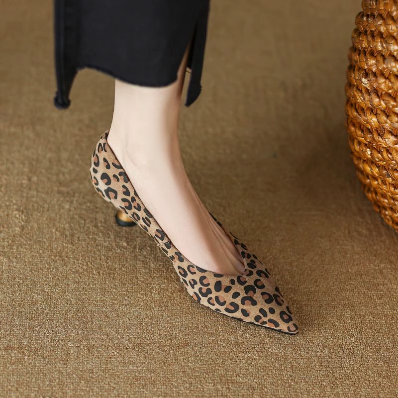 Any Dames Puntige Elegante Pumps - Dier Print