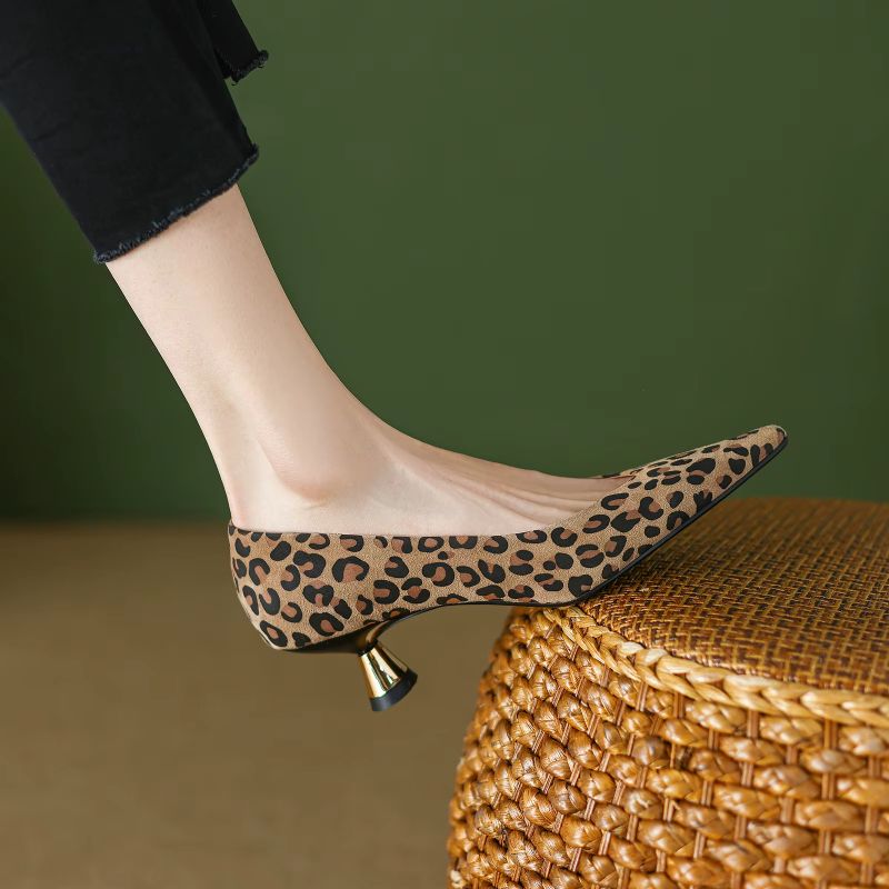 Any Dames Puntige Elegante Pumps - Dier Print