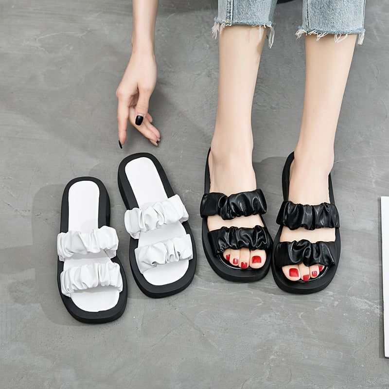 Any Dameszomerpantoffels - Zwart