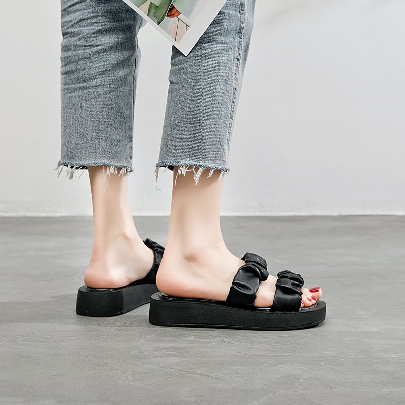Any Dameszomerpantoffels - Zwart