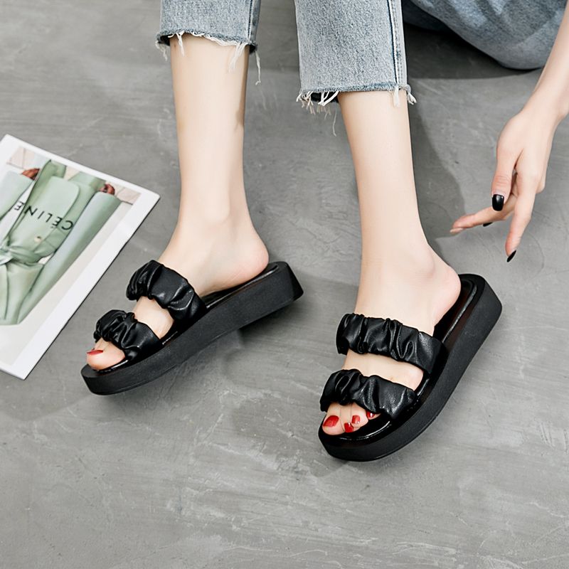 Any Dameszomerpantoffels - Zwart