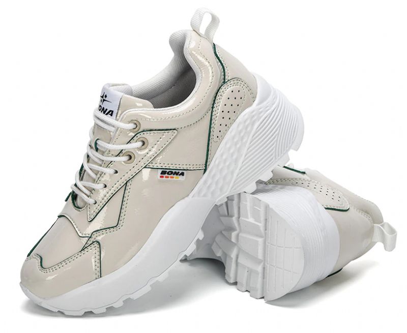 Anyi Dames Platform Outdoor Sneaker - Beige