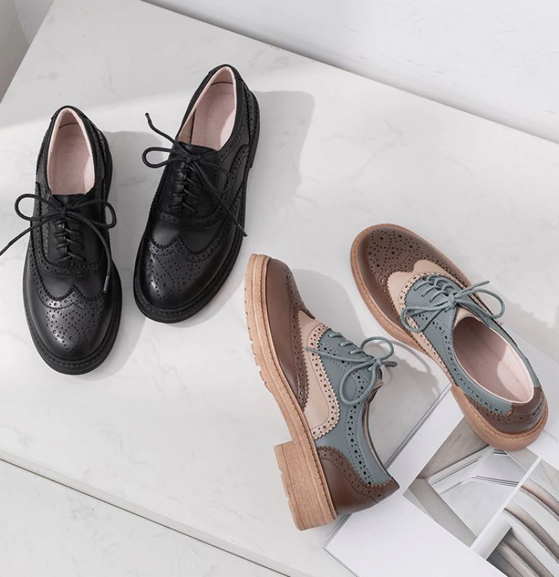 Aquamarine Dames Oxfords Schoenen - Bruin