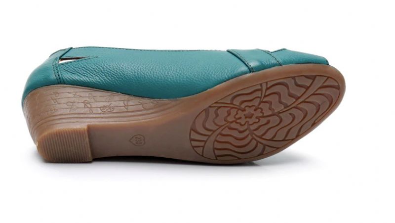 Aranza Dames Wedges Sandalen - Groen