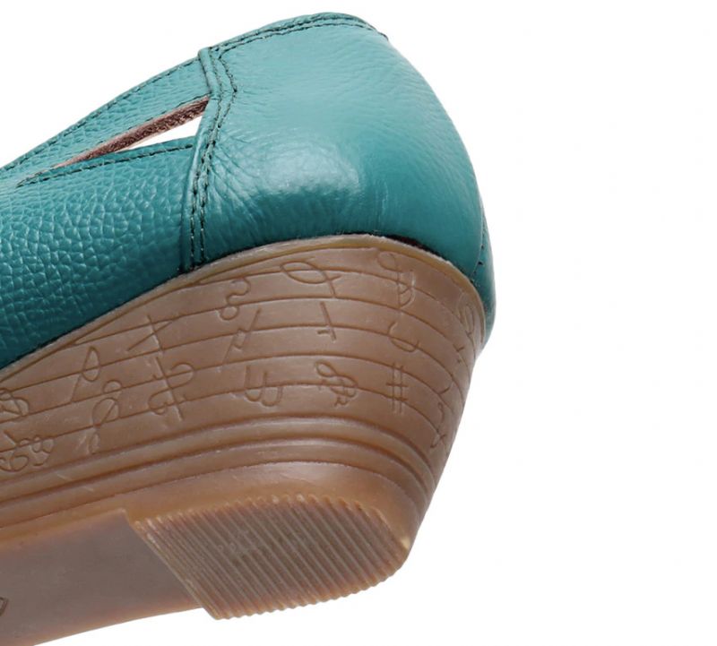 Aranza Dames Wedges Sandalen - Groen