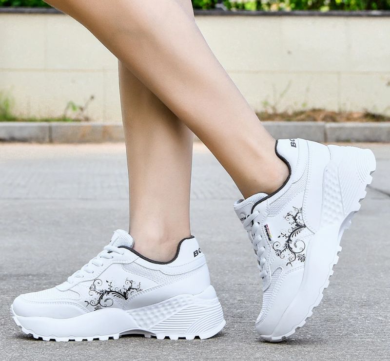 Archi Dames Comfortabele Ademende Sneaker - Wit