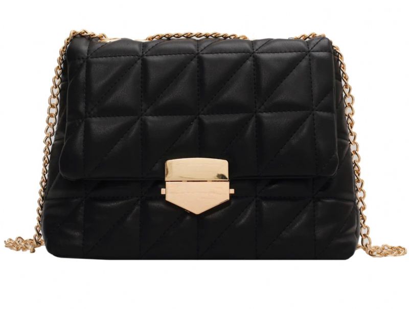 Archi Dames Kleine Hoge Kwaliteit Leren Crossbody Handtas - Zwart