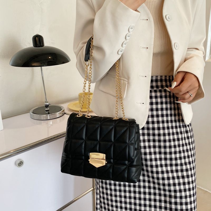 Archi Dames Kleine Hoge Kwaliteit Leren Crossbody Handtas - Zwart