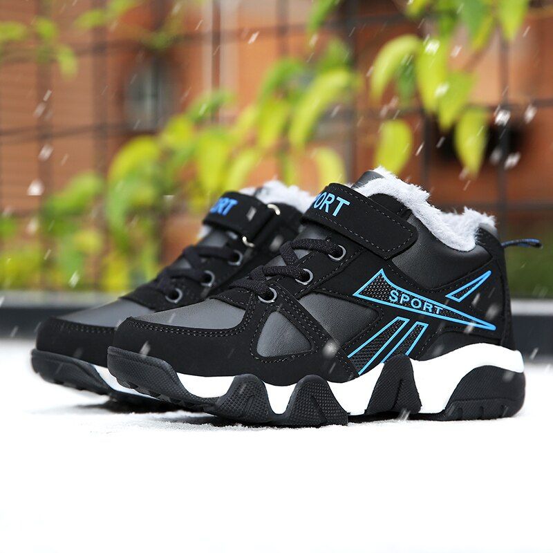 Ares Jongens Warme Sneaker - Blauw Bont