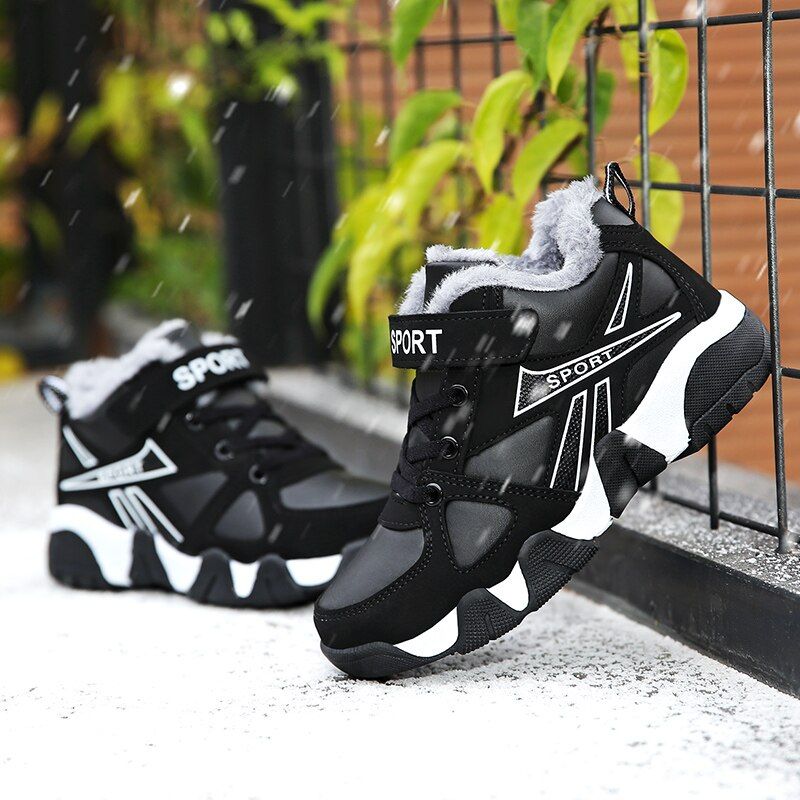 Ares Jongens Warme Sneaker - Blauw Bont