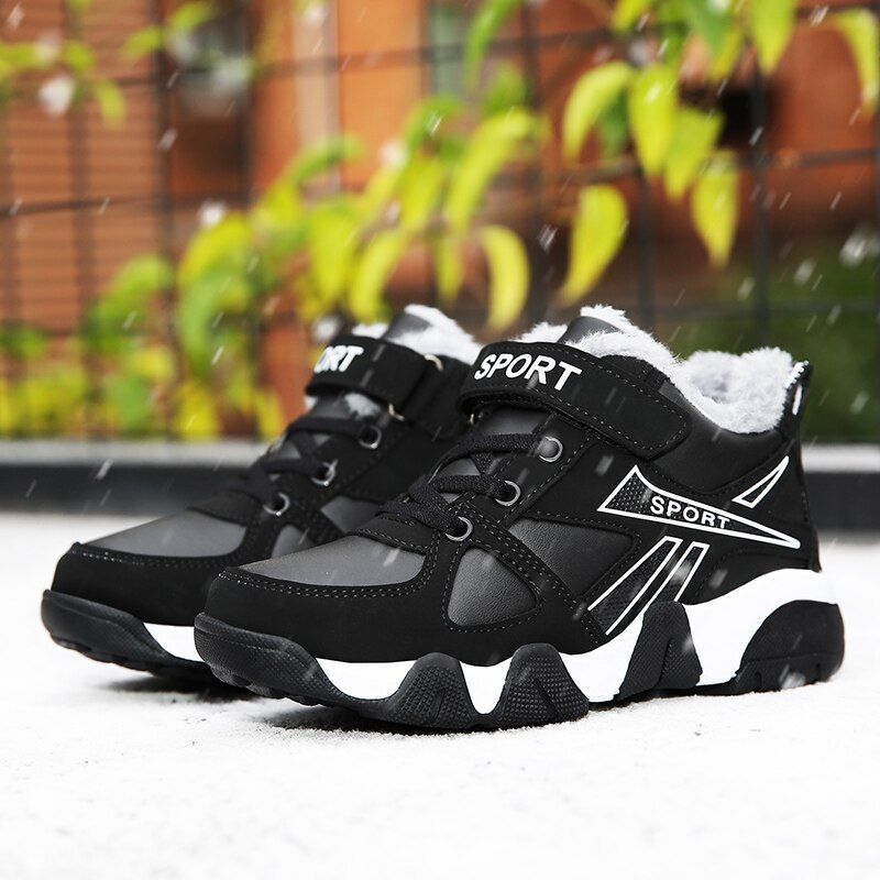 Ares Jongens Warme Sneaker - Blauw Bont