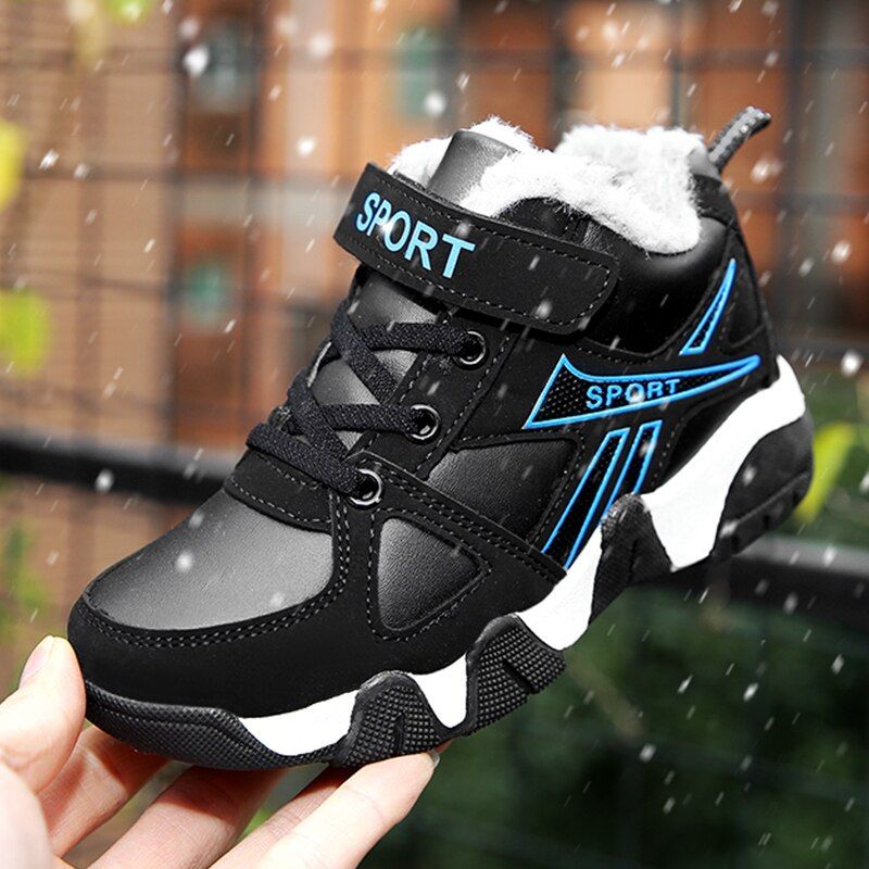 Ares Jongens Warme Sneaker - Blauw Bont