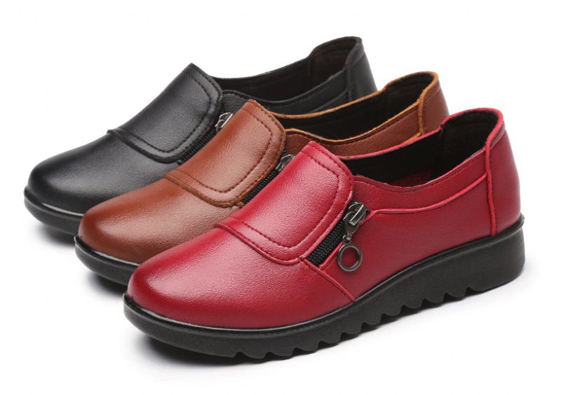 Argelia Dames Platte Platform Loafer - Zwart