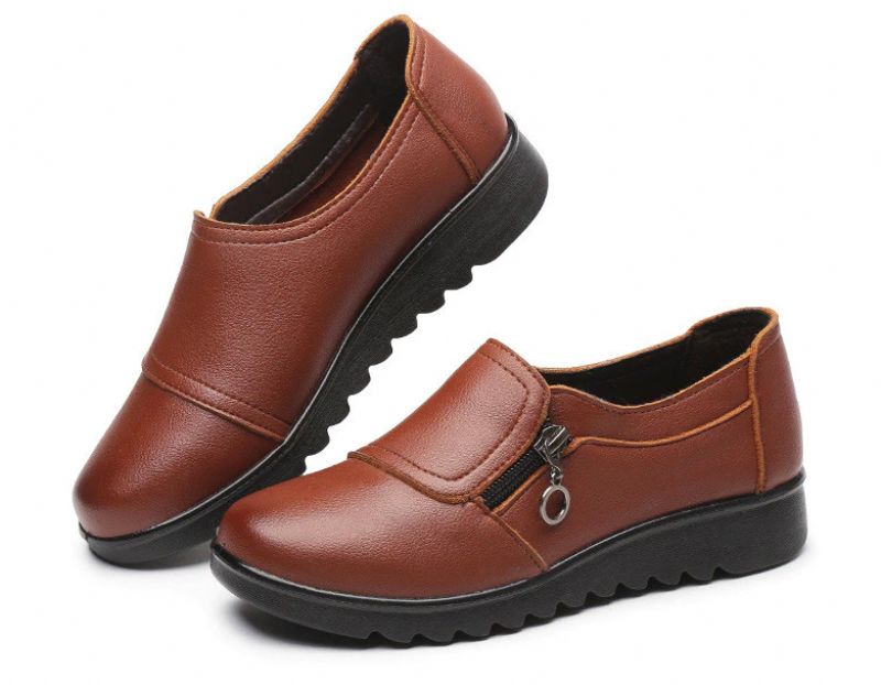 Argelia Dames Platte Platform Loafer - Zwart