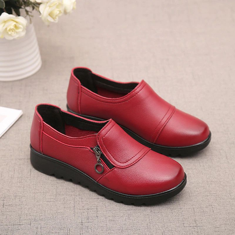 Argelia Dames Platte Platform Loafer - Zwart