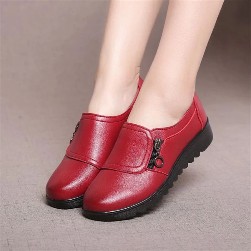 Argelia Dames Platte Platform Loafer - Zwart