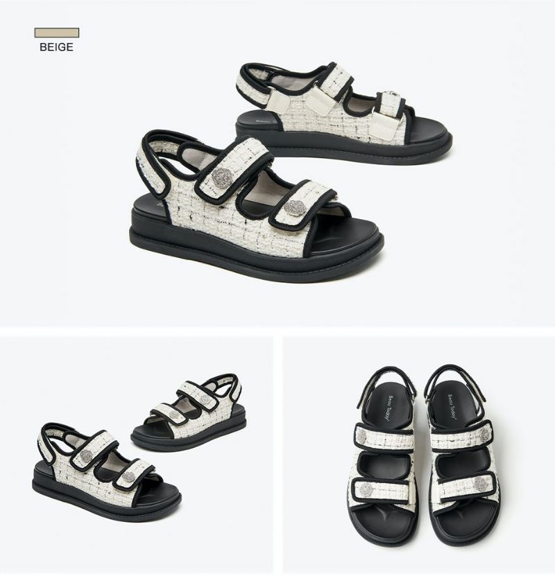 Aria Dames Platform Sandaal - Zwart