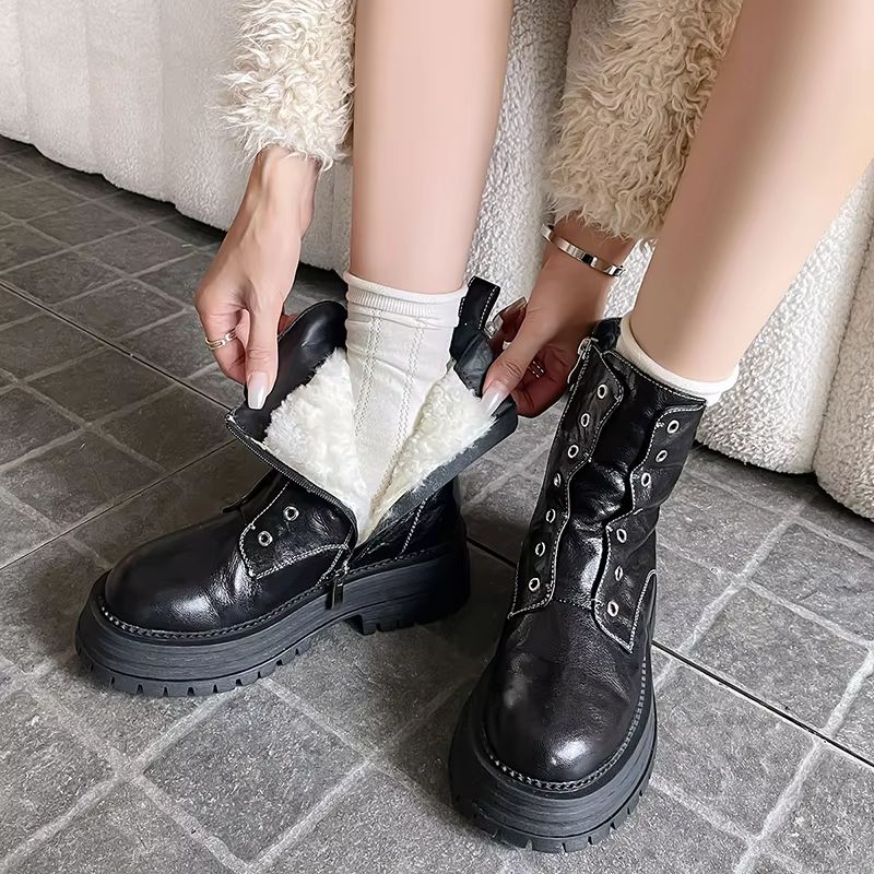 Ariana Dames Winter Enkellaarsjes - Zwart