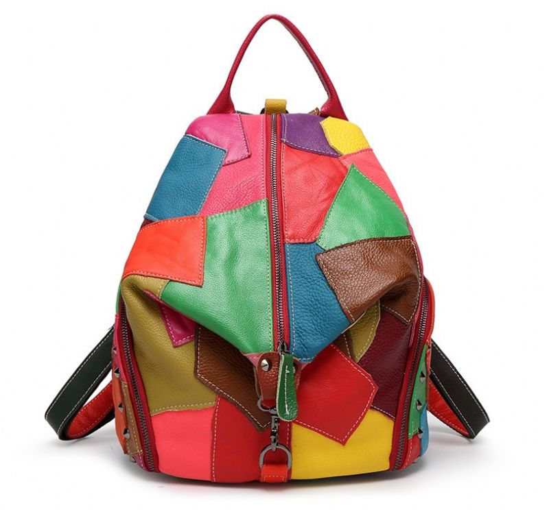 Arka Dames Leren Rugzak - Rood