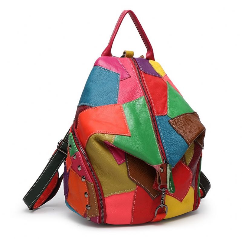 Arka Dames Leren Rugzak - Rood