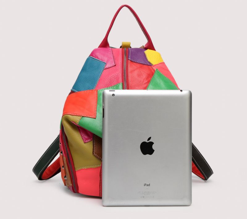 Arka Dames Leren Rugzak - Rood