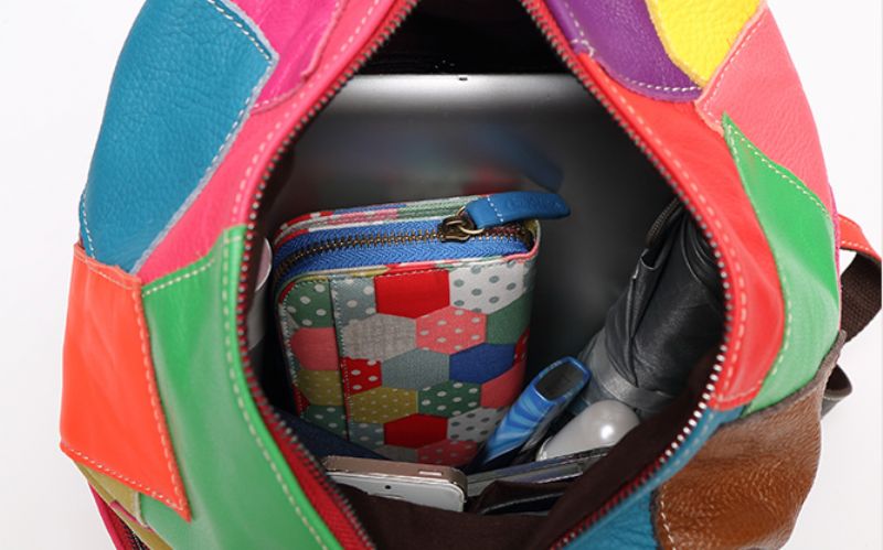 Arka Dames Leren Rugzak - Rood