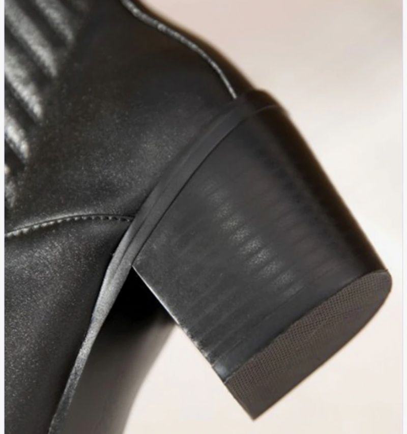 Arlette Booties Enkellengte - Zwart kort pluche