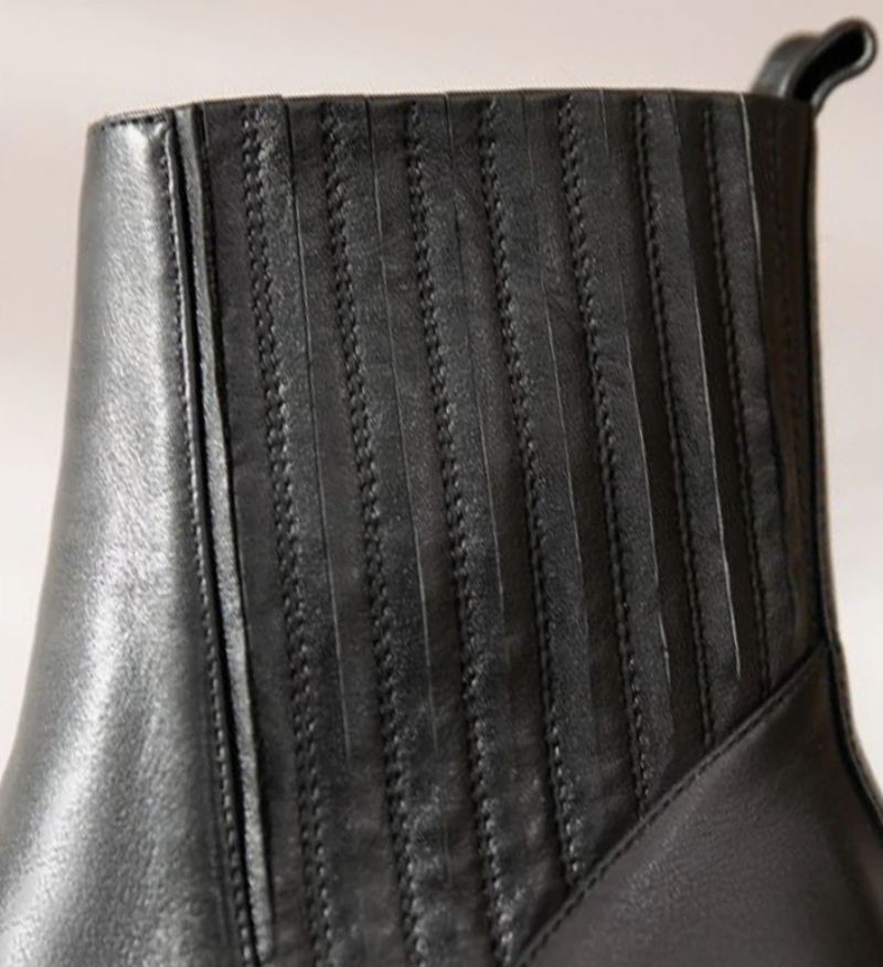 Arlette Booties Enkellengte - Zwart kort pluche