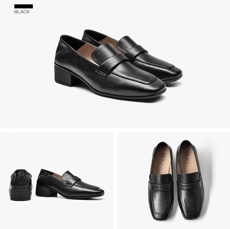 Armenia Damesschoenen Met Vierkante Neus En Platte Schoenen - Koffie