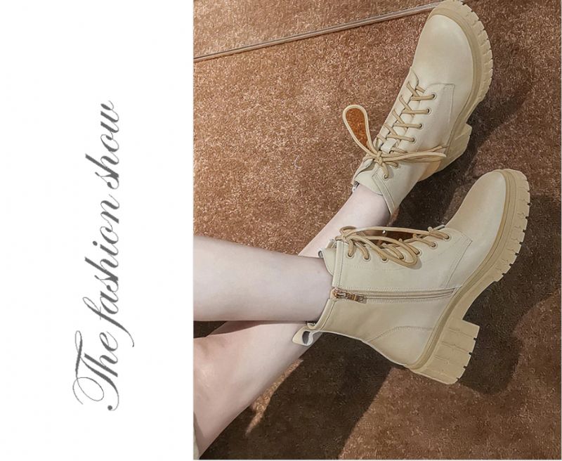 Arrieta Laarzen Enkelhoogte - Beige korte pluche
