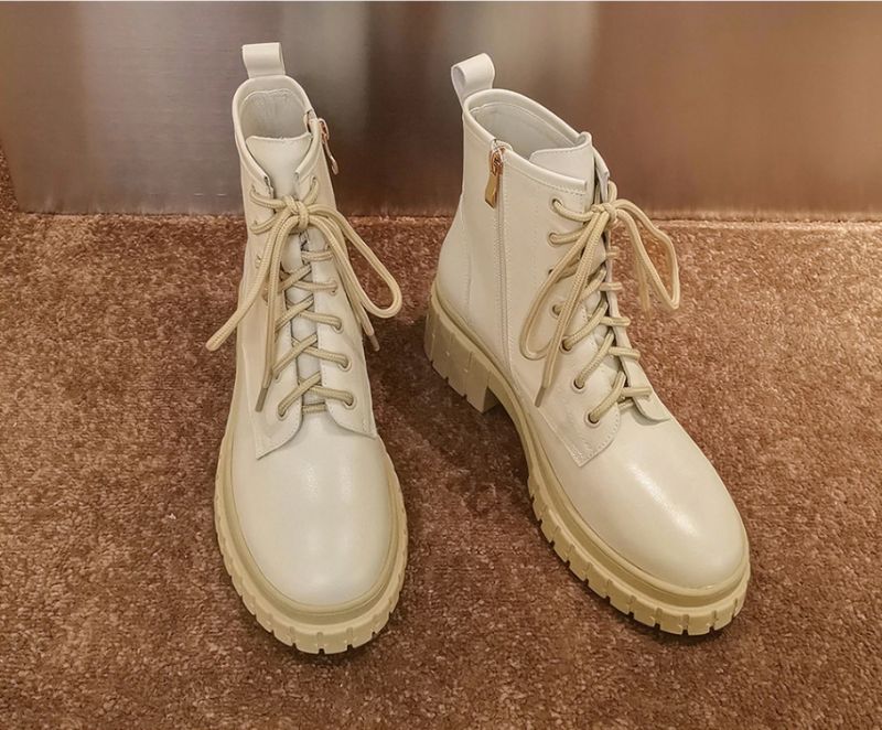 Arrieta Laarzen Enkelhoogte - Beige korte pluche