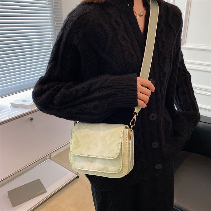 Asha Dames Mini Leren Schouder Handtas - Groen