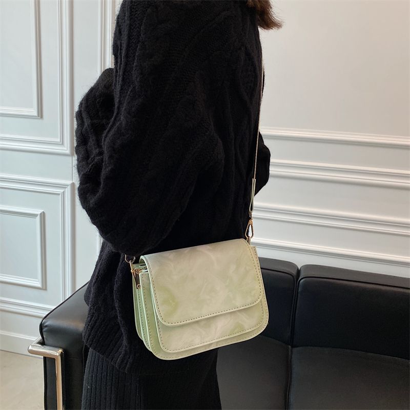 Asha Dames Mini Leren Schouder Handtas - Groen