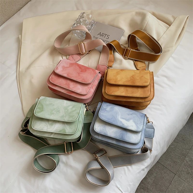 Asha Dames Mini Leren Schouder Handtas - Groen